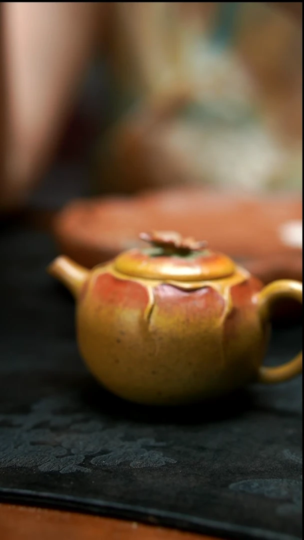 茶壶紫砂柴烧蝶恋花壶