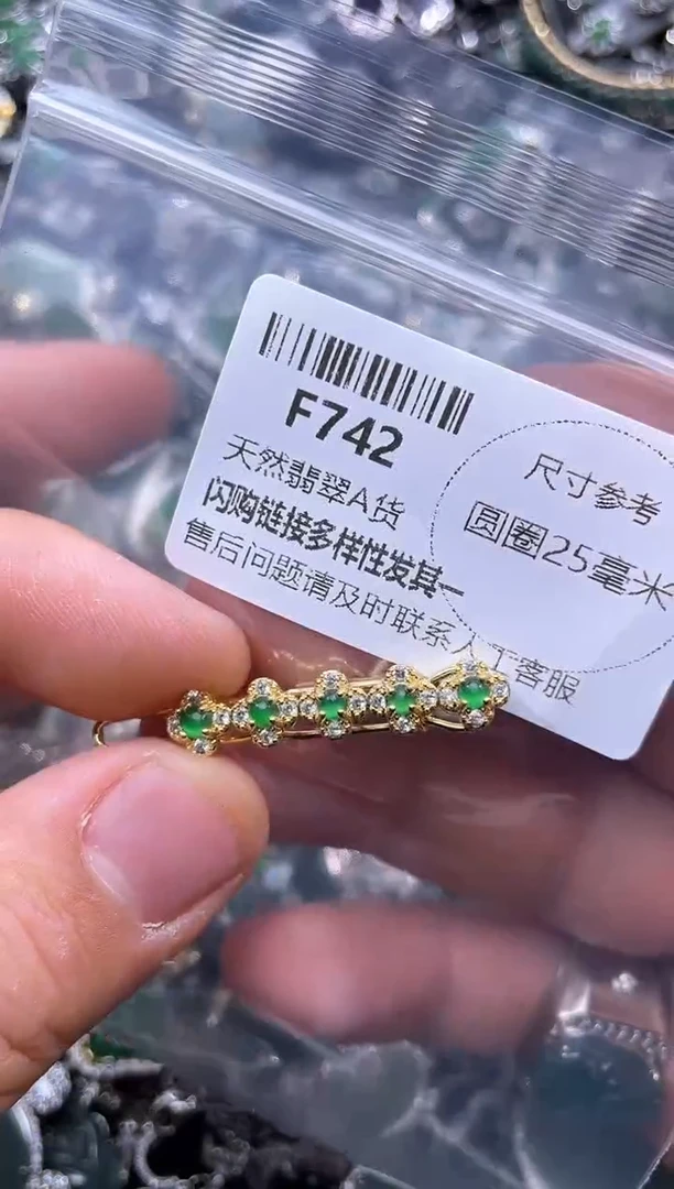 【闪购商品】翡翠颈饰未镶嵌F742发夹