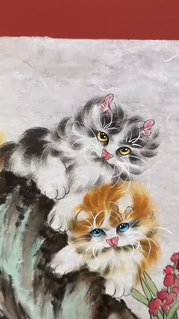 国画五猫图11111