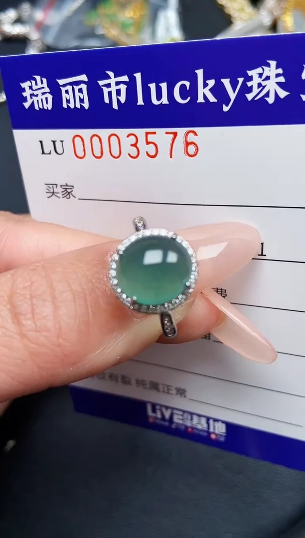 【闪购商品】翡翠颈饰银S925镶嵌3576