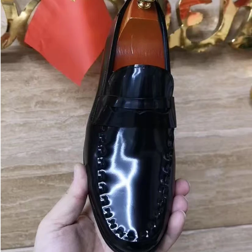 新款高品质全皮面休闲百搭男鞋