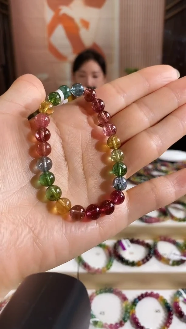 未镶嵌手链碧玺G2284素圈颜色微差