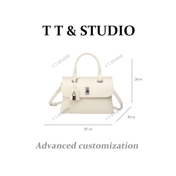 【TT Studio】BF-66351-奶昔白 RAIN.CUN简约腋下斜跨轻奢女包