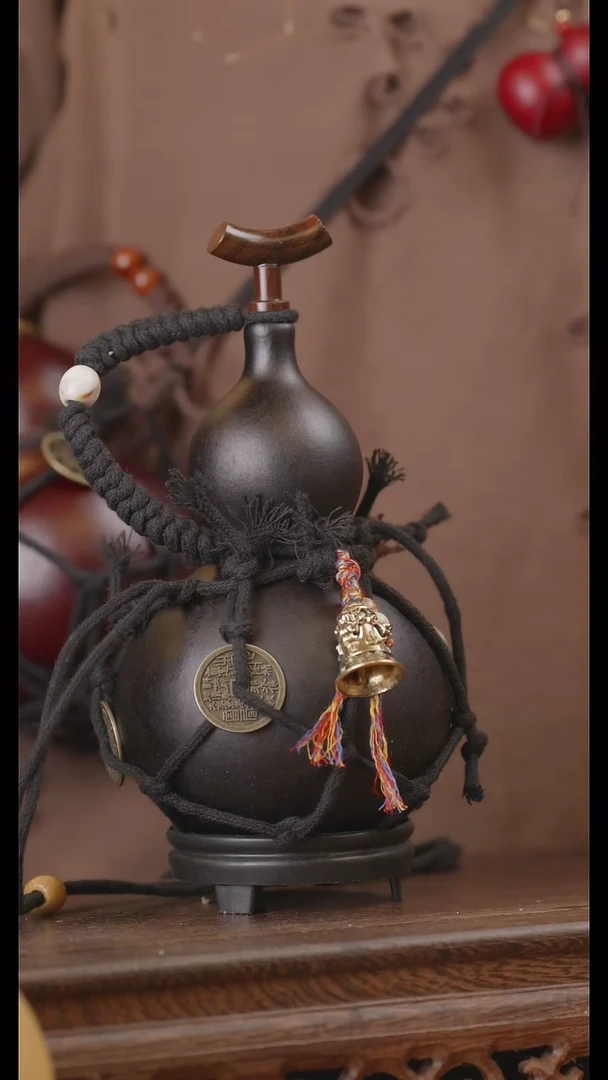 【闪购商品】102号精品天然大漆工艺防渗内胆酒葫芦~