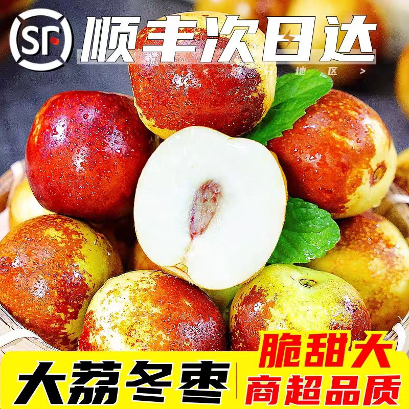 【多仓/次日达】陕西大荔冬枣到手5斤又脆又甜汁水丰富新鲜应季水果陕西省