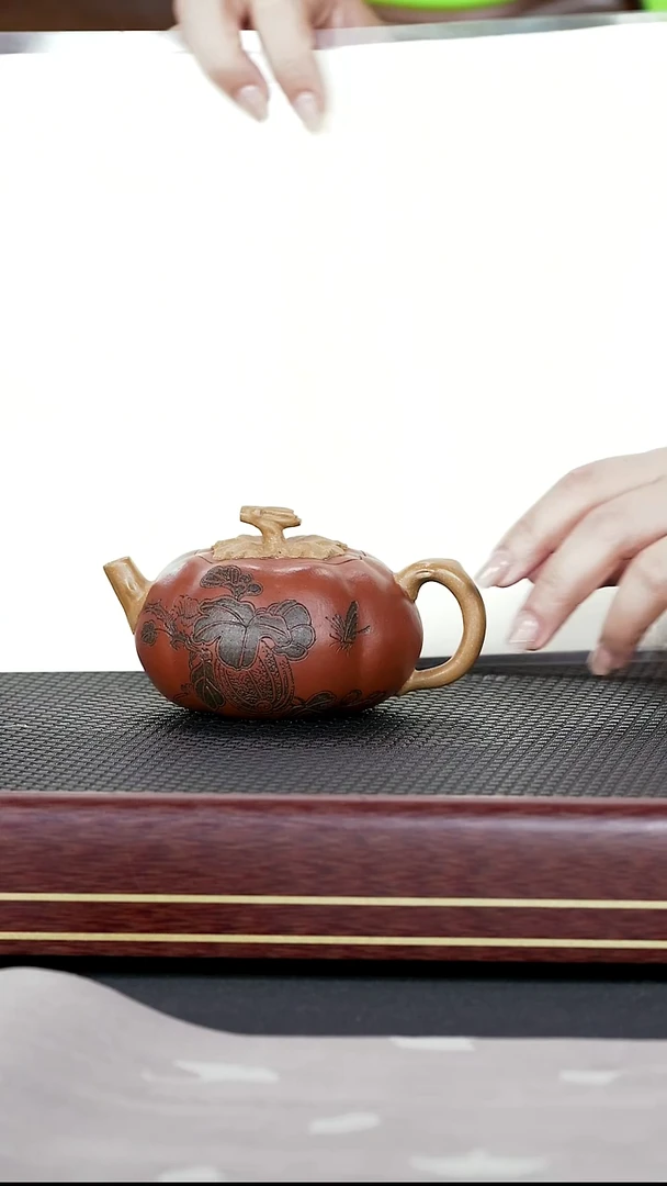 茶壶紫砂紫砂47 权寅陶记 柿柿如意 段泥 200cc
