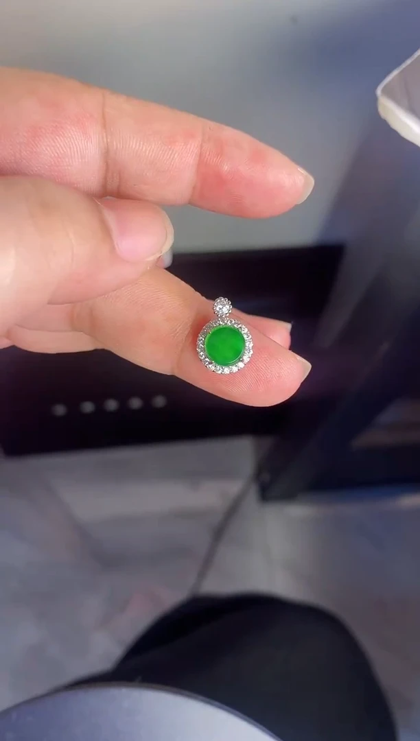 吊坠(不含链)银S925镶嵌翡翠1