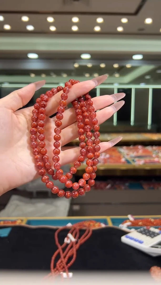 南红玛瑙项链未镶嵌5.29-7mm（多样式）