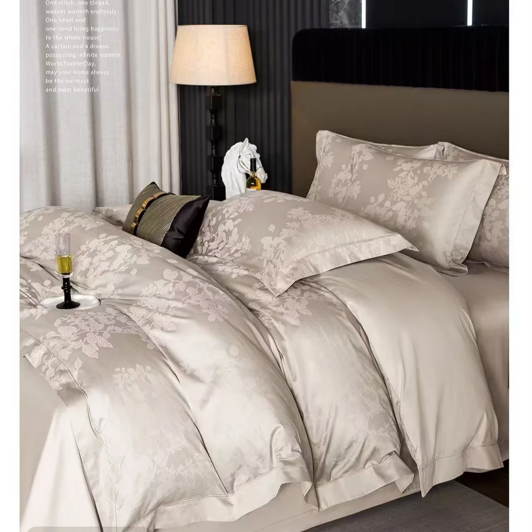 不老的爷爷新款TS高奢高支高密全棉提花款zb四件套开枝散叶