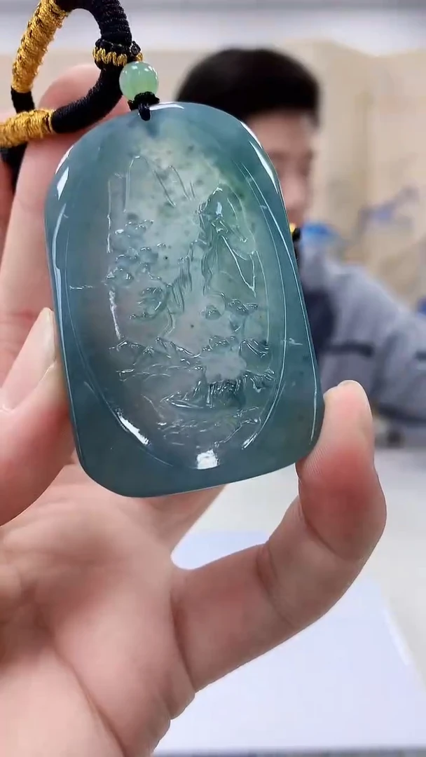 【闪购商品】定制翡翠未镶嵌4917bb-毛货挂件177