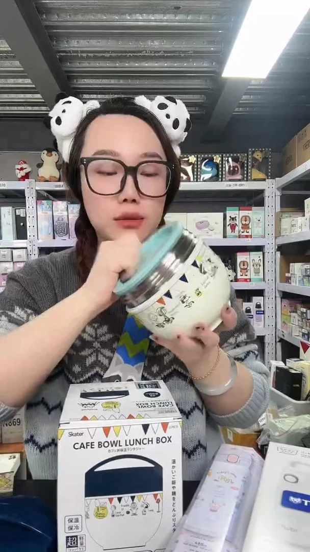 不锈钢N972蓝色史努比饭盒800ML