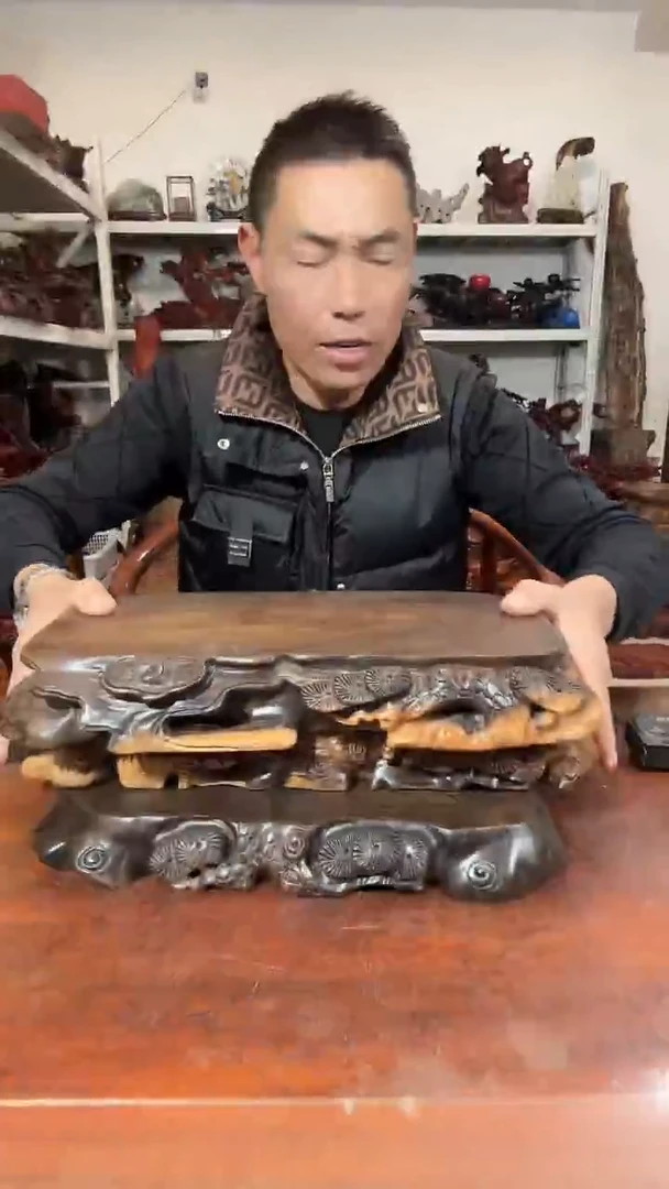 木卖****硅红木随形创意底座yyds