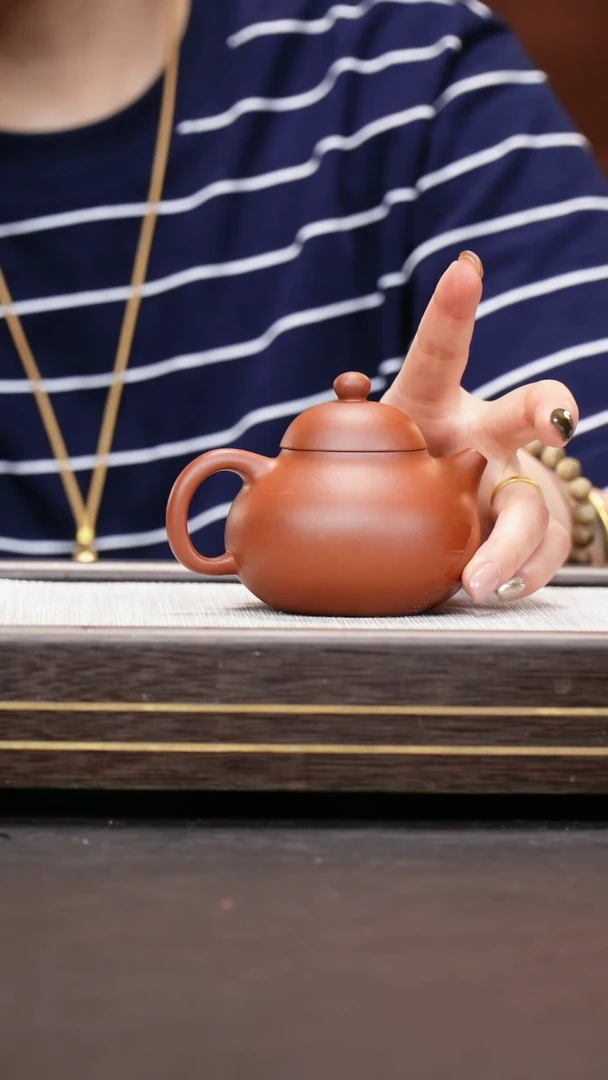 茶壶紫砂红泥  文旦