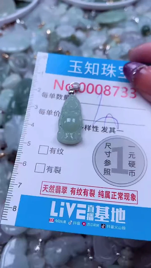 翡翠未镶嵌吊坠(不含链)8733