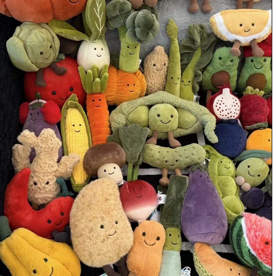 水果蔬菜甜品背包毛绒玩具海鲜系列玩偶熊玩偶大王扇西高地小狗