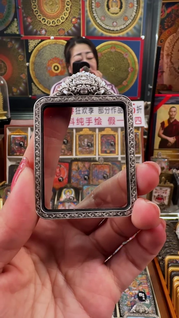 【闪购商品】吊坠壹善缘城手绘唐卡银壳