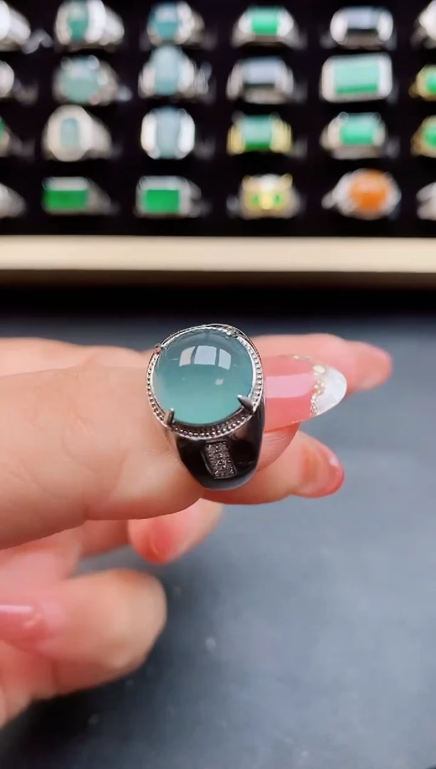 【闪购商品】翡翠戒指银S925镶嵌50800