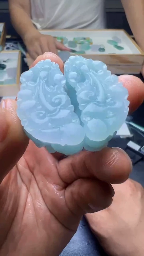 未镶嵌定制翡翠天然翡翠A货一对
