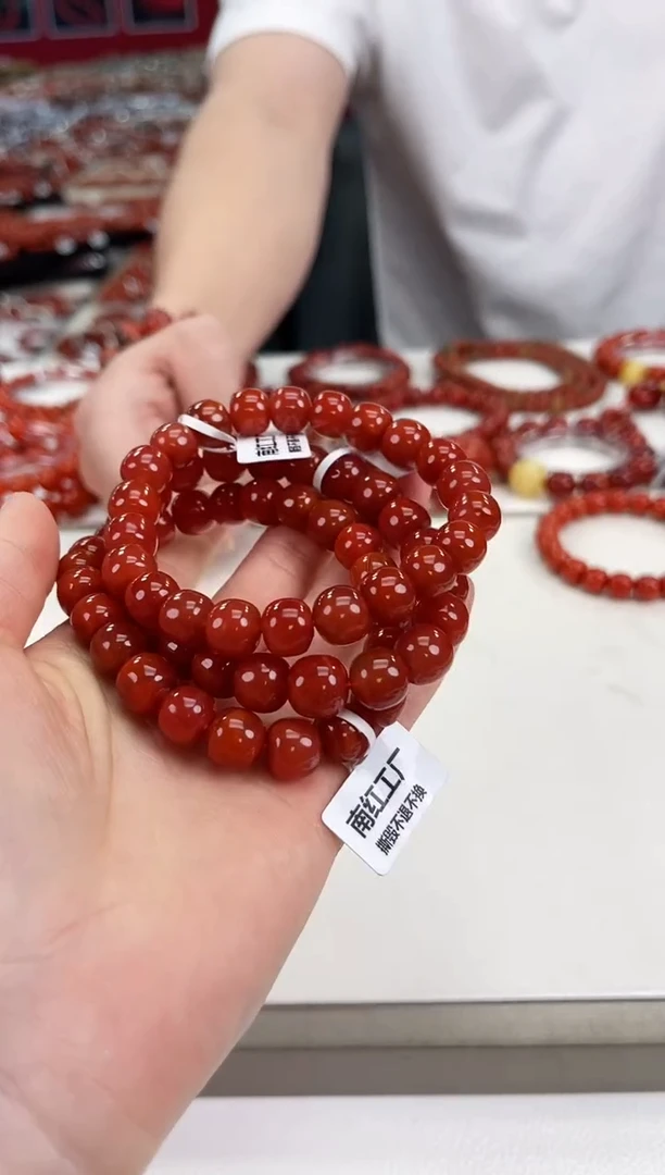 南红玛瑙瓦西老型手串10+未镶嵌（多样式发其一）