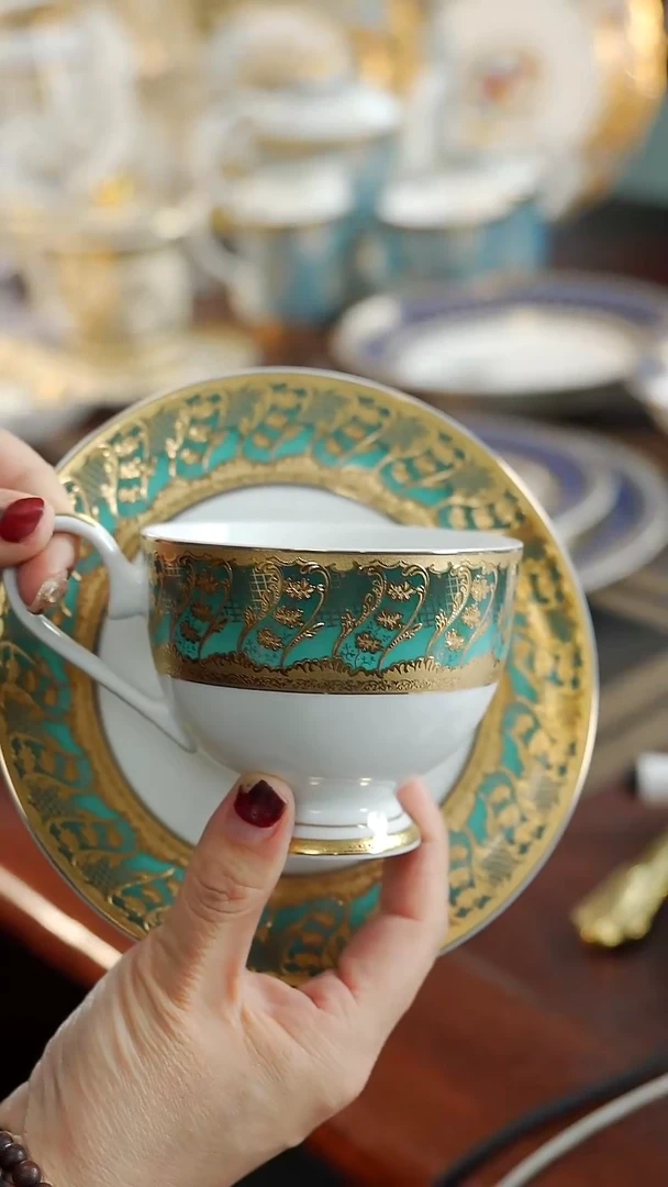 瓷片咖啡杯碟1套