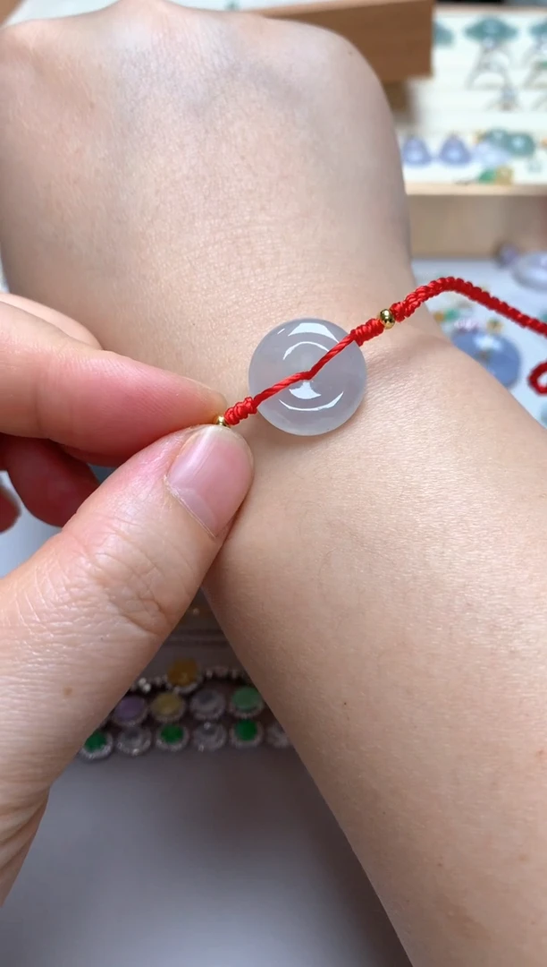 颈饰未镶嵌翡翠平安扣手绳