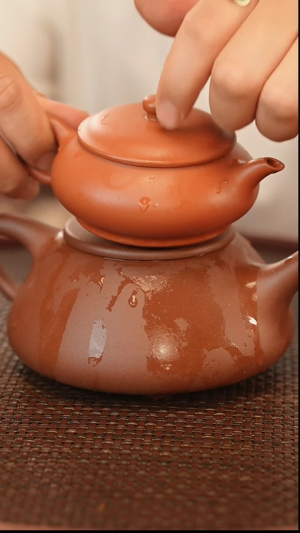 茶壶紫砂朱泥明炉  石瓢紫泥大容量 450cc