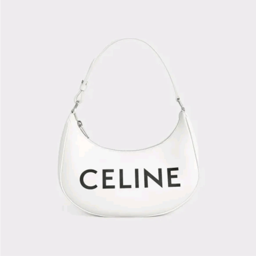 95新 Celine/思琳 赛琳白色腋下半月包手拎包14280291二奢