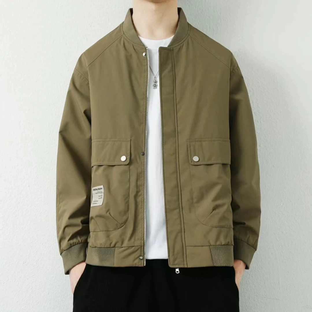 A908军绿【海滨发卡】夹克运动户外休闲春季休闲立领帅气外套