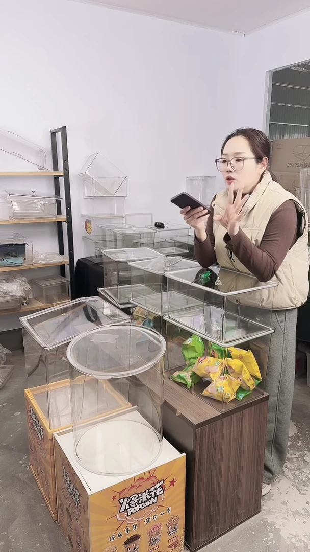 钢化玻璃盖子款方桶+底座5套4个铲 物流自提