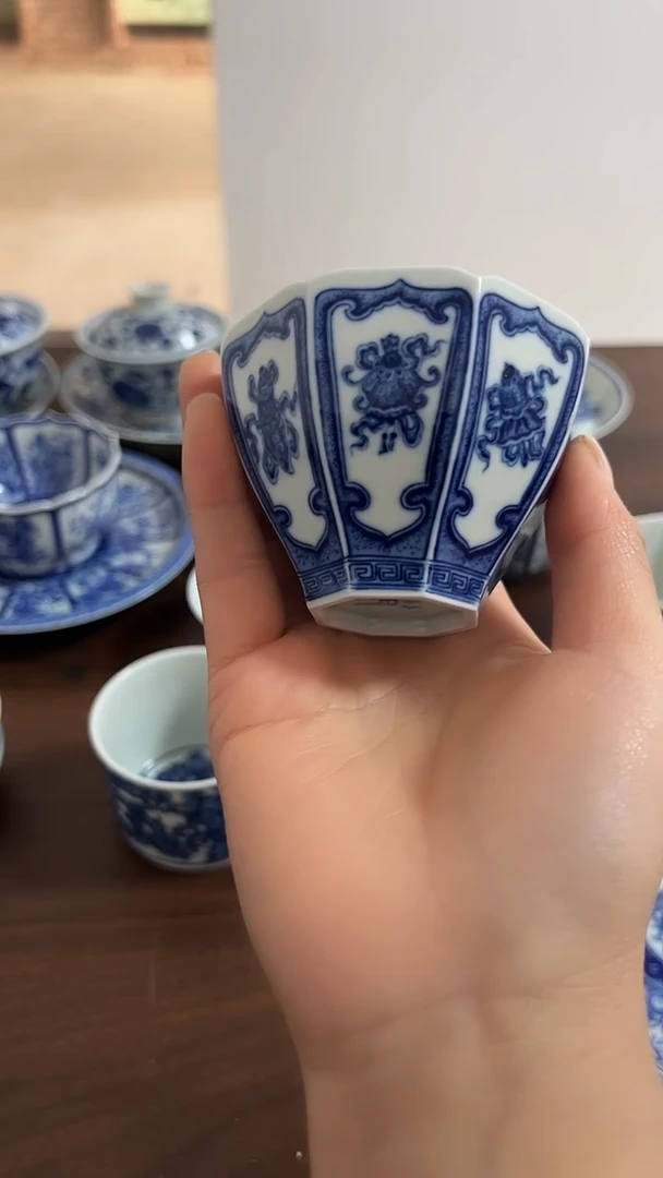 镹曰柴窑手工手绘青花