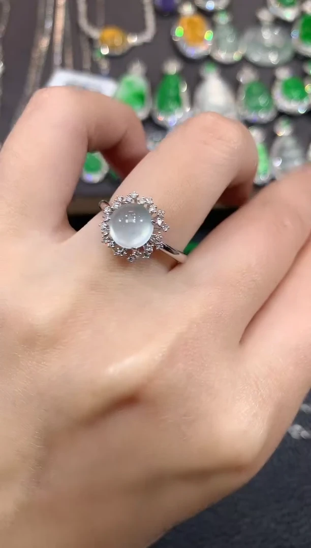 18K金镶嵌戒指翡翠c4