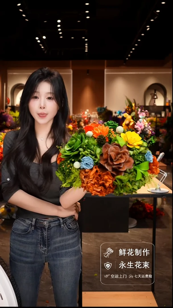 手工艺品琉璃手工花器花束空运包邮送货上门-以图片为准