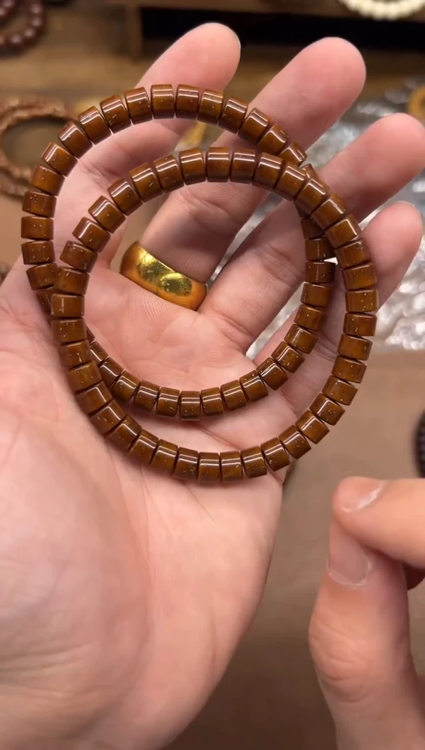 手串紫金鼠A734 5*7咖皮纯肉精工直切