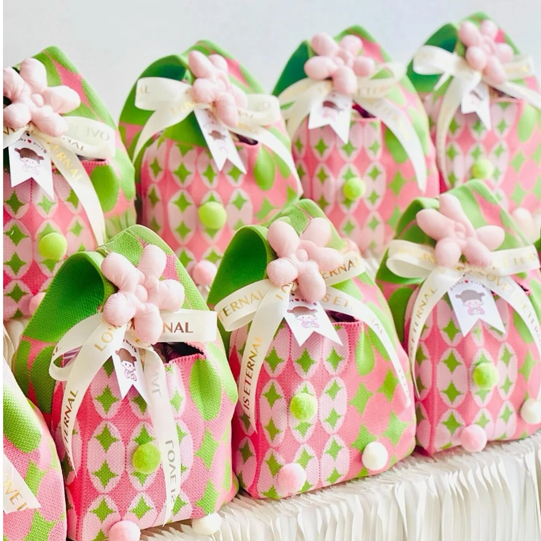 宝宝满月酒伴手礼百天宴报喜诞生喜饼周岁生日实用定制回礼袋