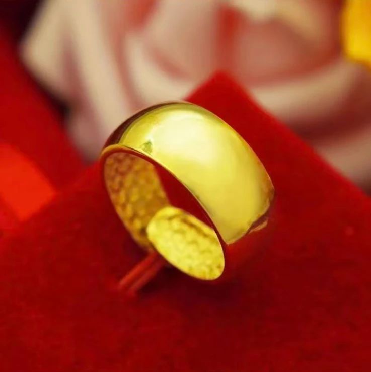 【升级版】官方正品 男女款光面素圈加宽活口戒-宽版