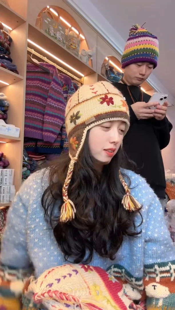 绵羊毛美丽如咖色刺绣