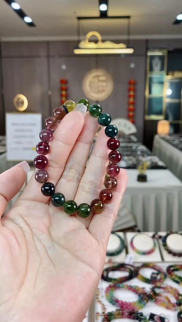 【闪购商品】碧玺单圈手串9mm+未镶嵌（多样性发一条）hon