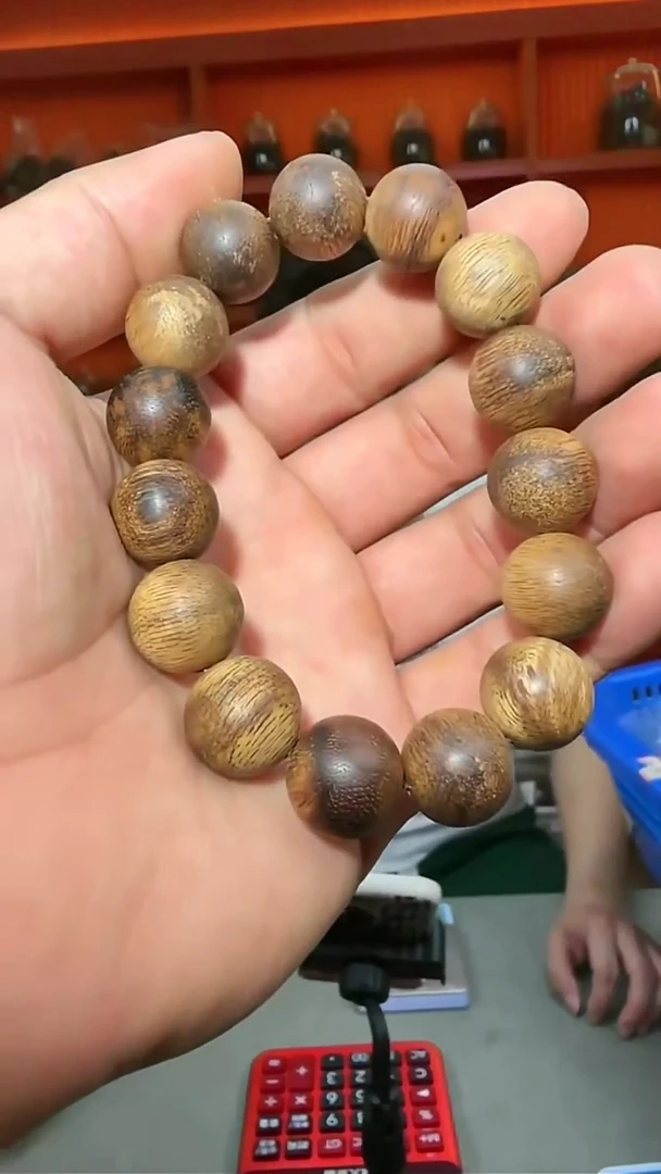 沉香手串77号沉水单圈1.4多样性发一