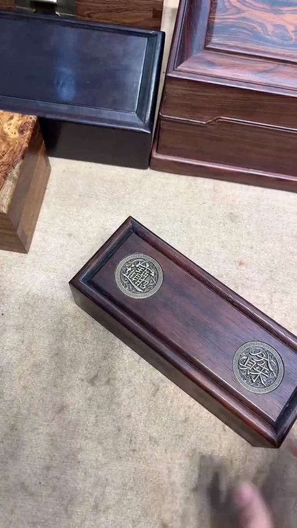 【闪购商品】木招财进宝镶嵌线香盒