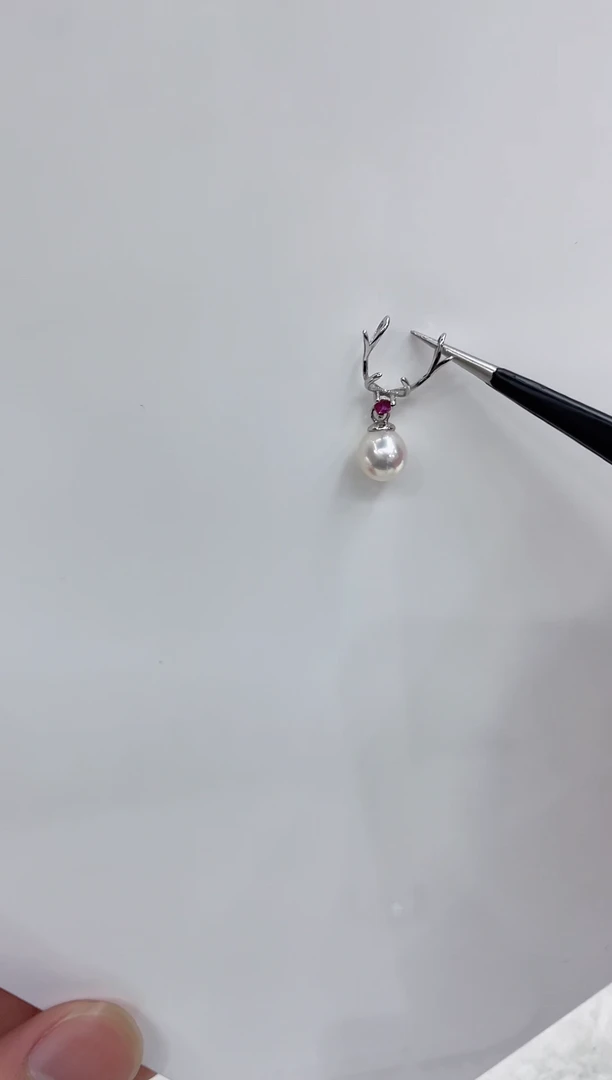 【闪购商品】海水珍珠吊坠(不含链)银S925镶嵌海水珍珠吊坠