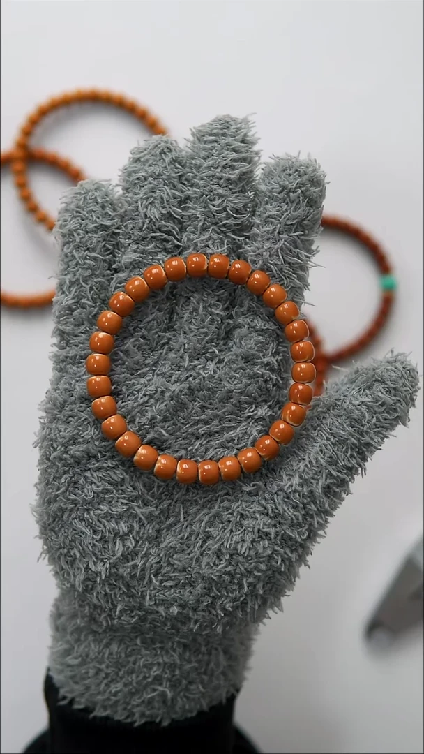 手串橄榄核7.6mm 微瑕老挝核尖单圈