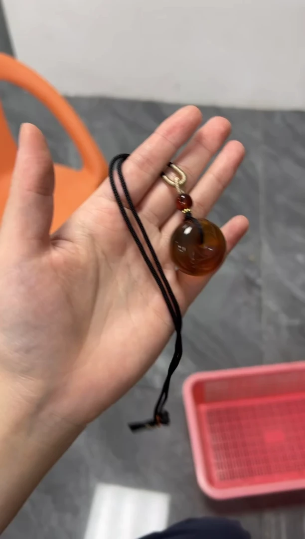 琥珀颈饰未镶嵌琥珀平安扣吊坠[多样发其一]