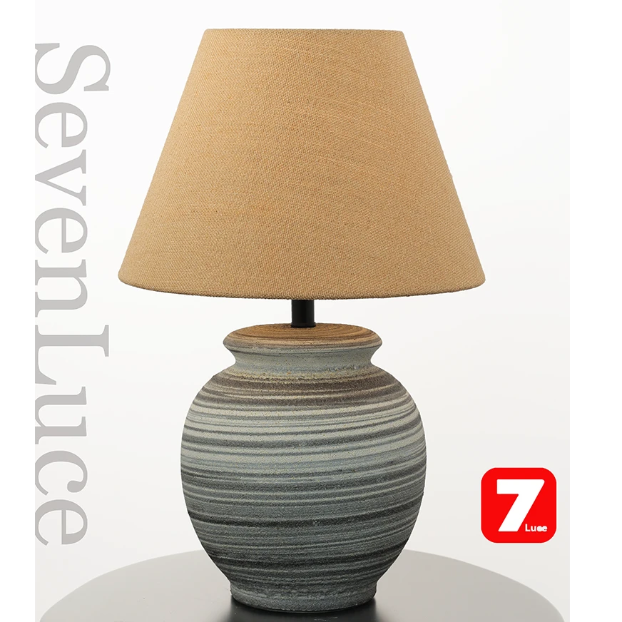SevenLuce素弦鸣玉陶罐布艺设计酒店民生客厅卧室氛围装饰台灯