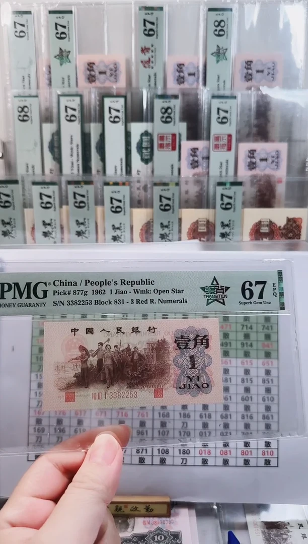 831冠红三凸渡背PMG67分无47尾53