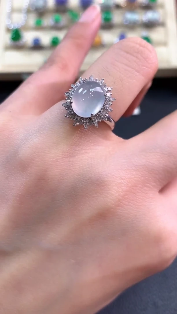 【闪购商品】翡翠戒指18K金镶嵌b103不退换