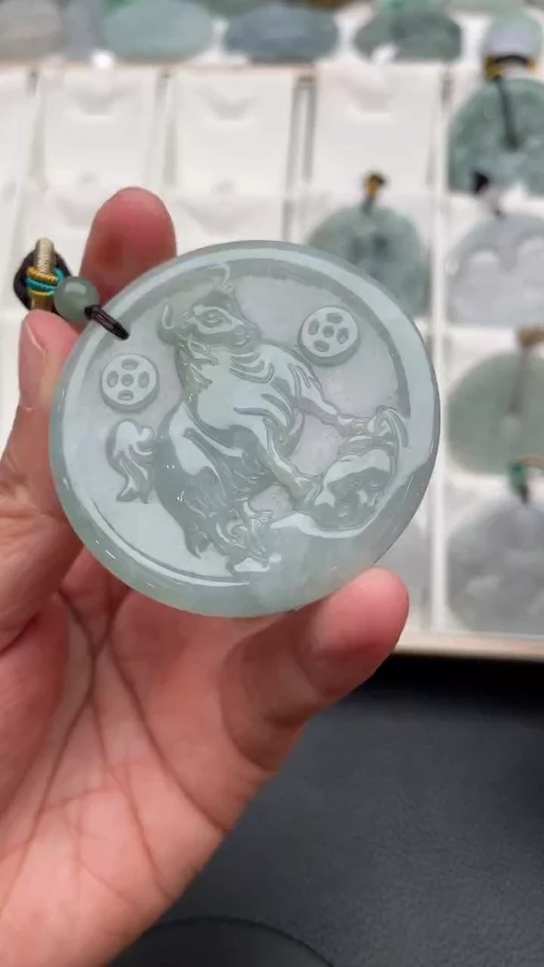 颈饰未镶嵌翡翠天然缅甸翡翠A货298