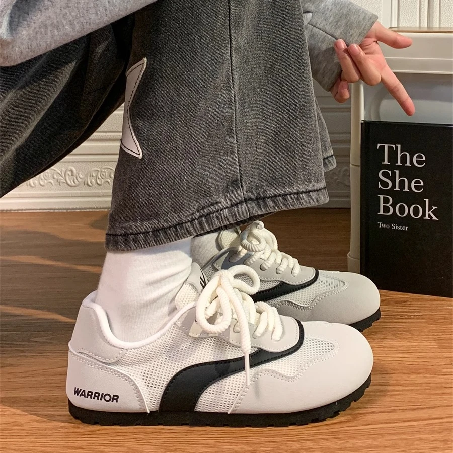 回力德训鞋女2025夏季新款网面透气运动休闲鞋薄款软底百搭小白鞋