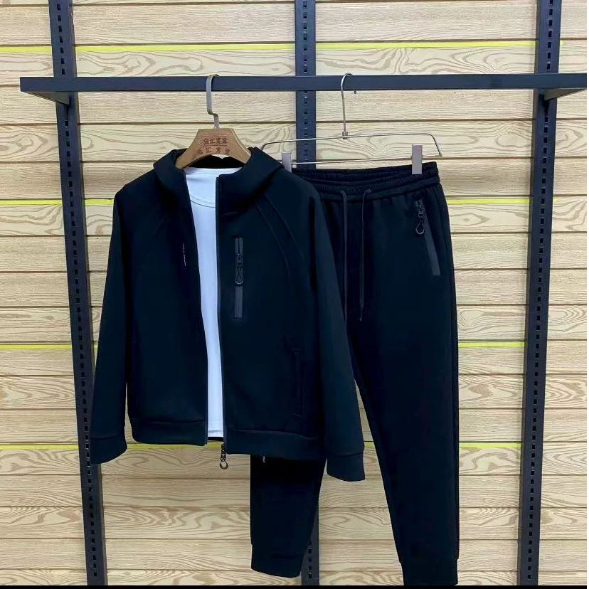 新款高品质男士连帽休闲运动套装