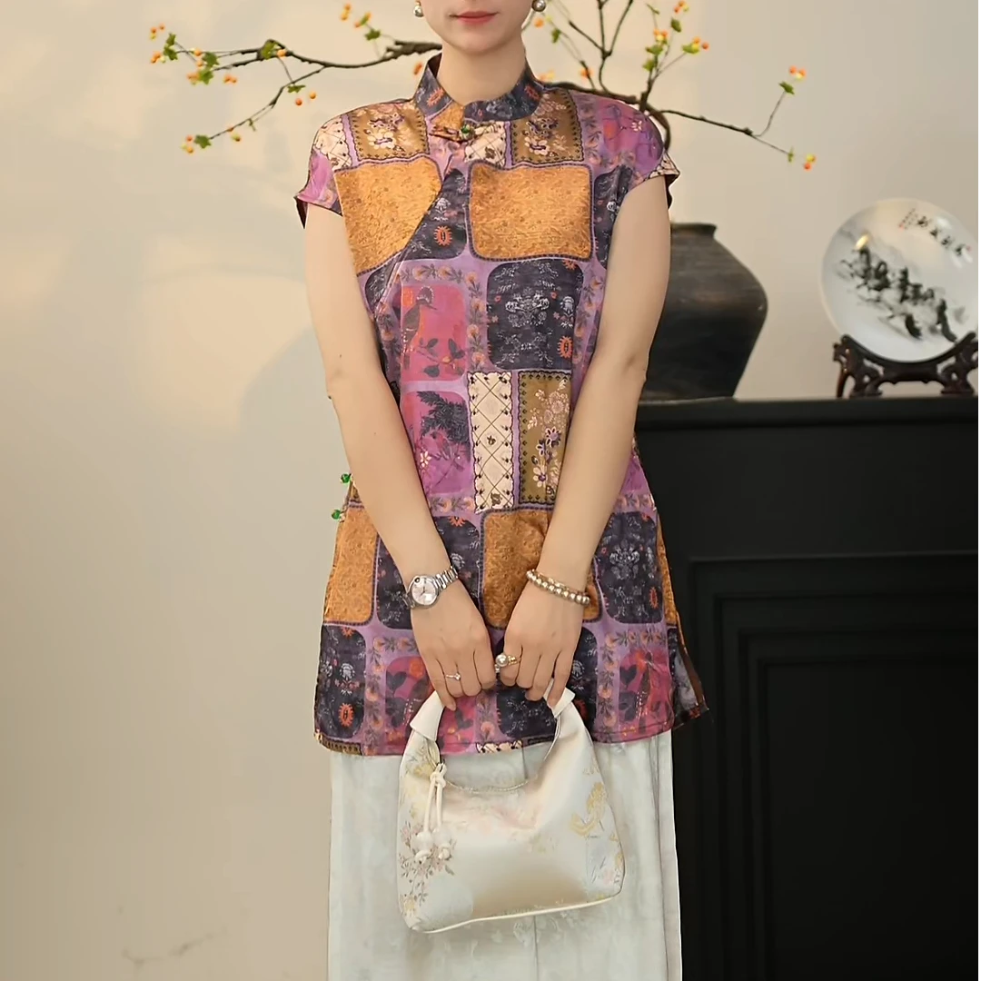 【织梦】2025新款香云妈妈装上衣奥黛新中式款上衣中国风