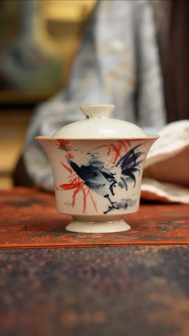 杯景德镇陶瓷杯碗柴烧多人